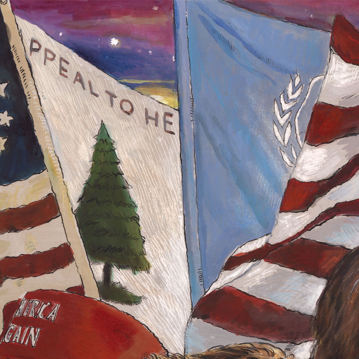 "Coming to America" Original Mixed-Media Work on Paper | Free Shipping Worldwide