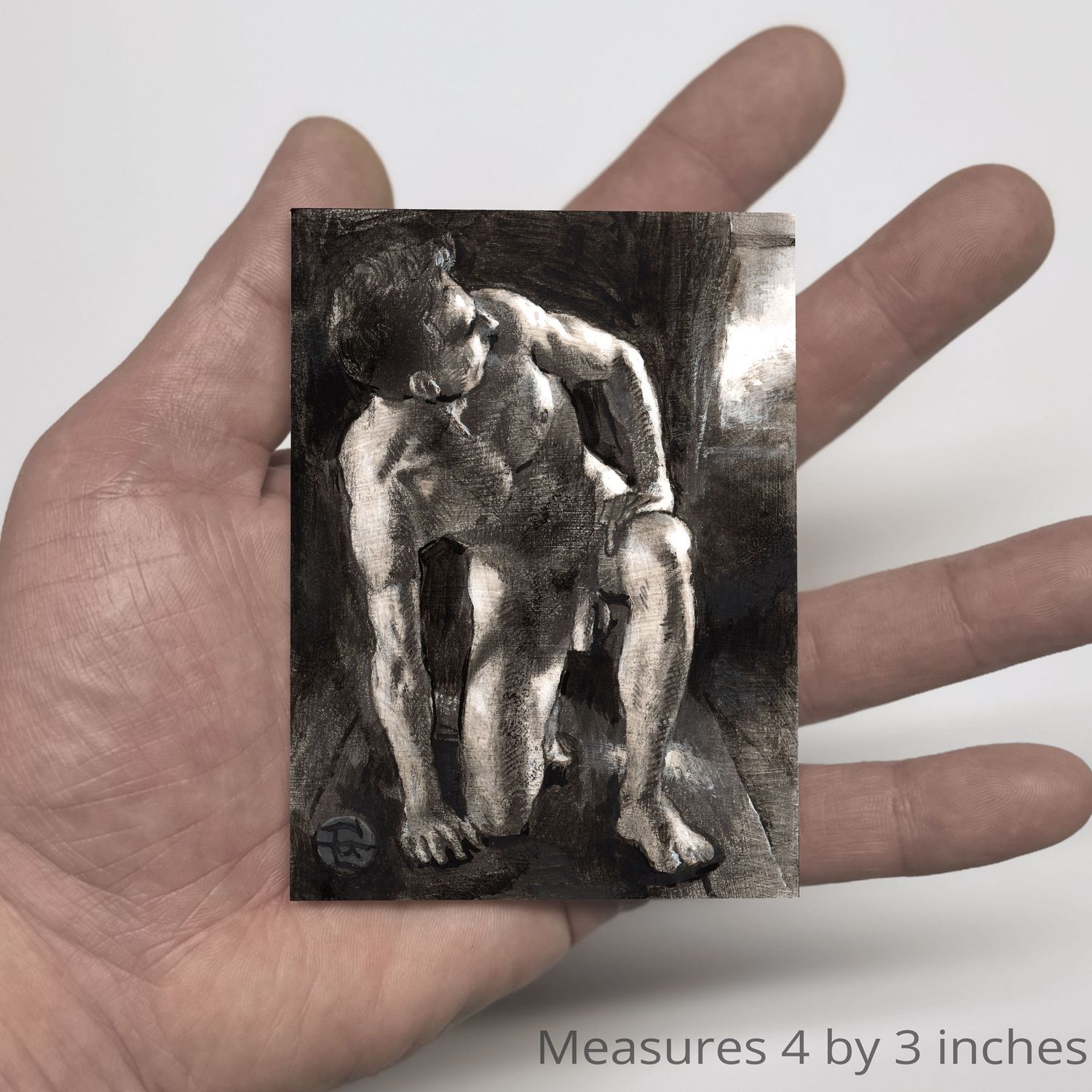 &quot;Look Back&quot; | Miniature (4&quot; X 3&quot;) Original Painting on Panel