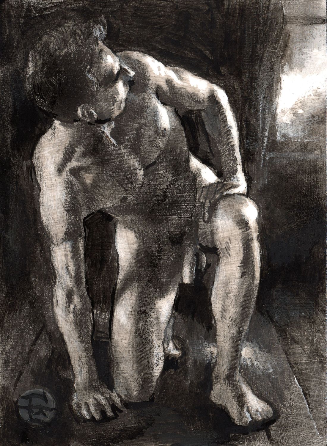 "Look Back" | Miniature (4" X 3") Original Painting on Panel