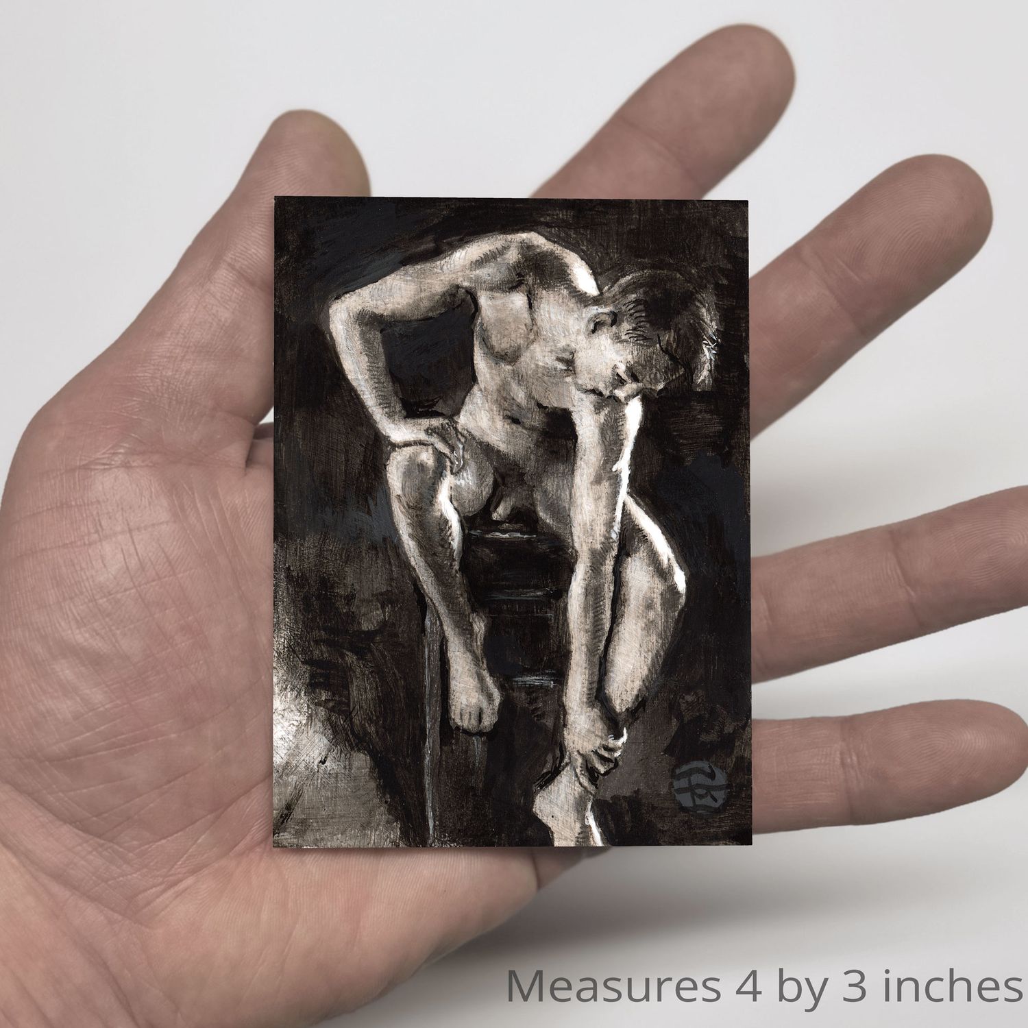 &quot;The Reach&quot; | Miniature (4&quot; X 3&quot;) Original Painting on Panel