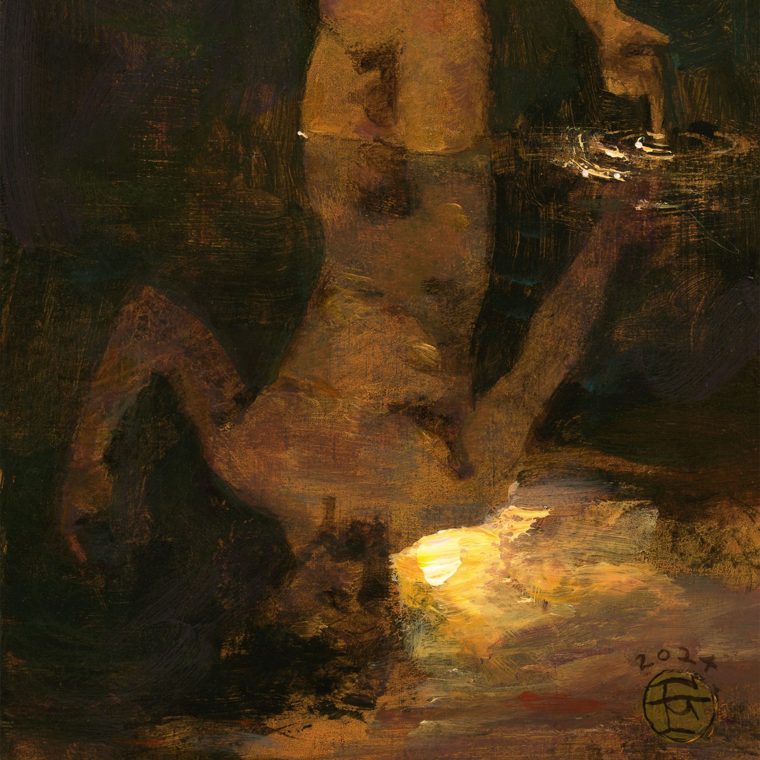 "Quietude" Original Framed Painting on Panel | Free Shipping Worldwide