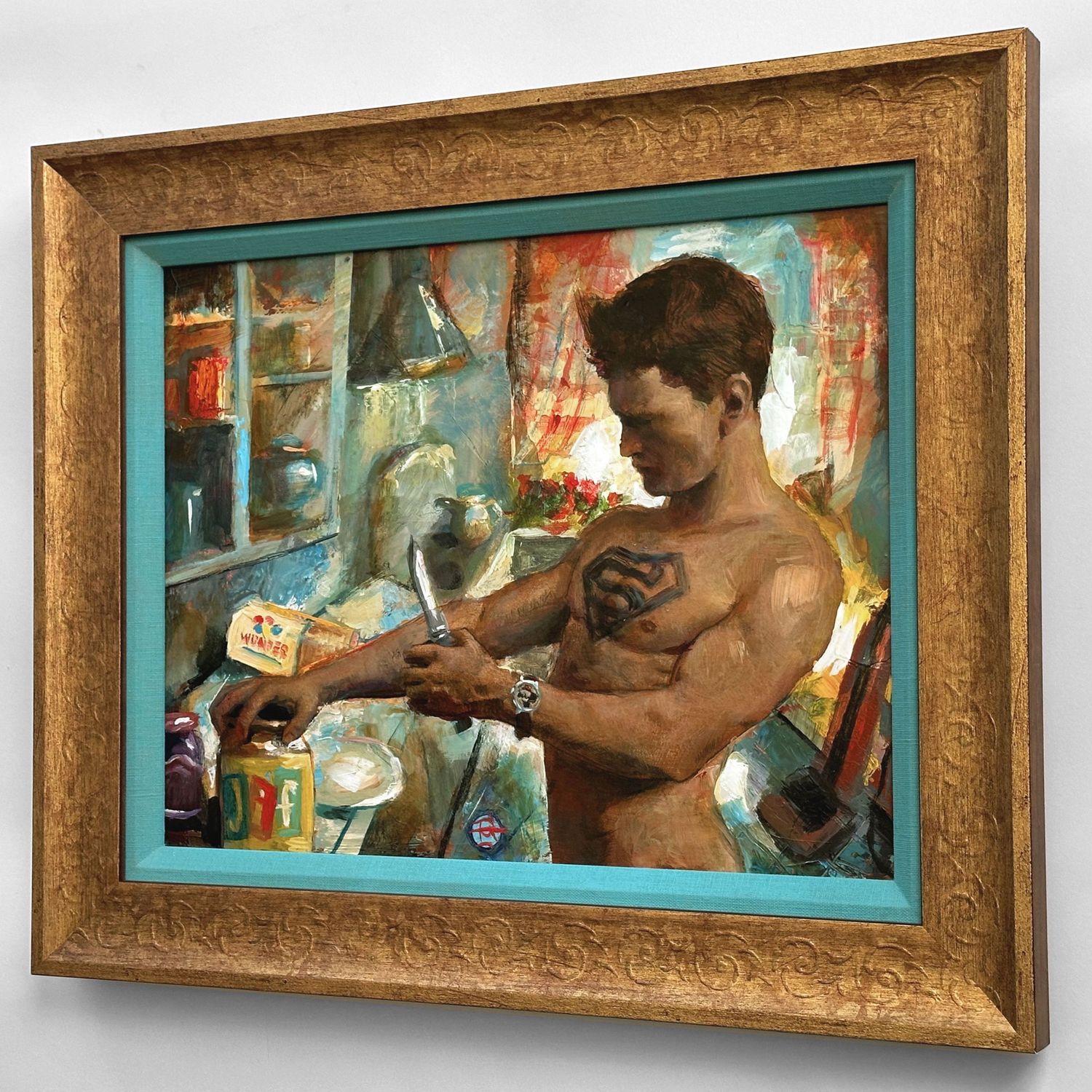 "Stuck" Original Framed Painting on Panel | Free Shipping Worldwide