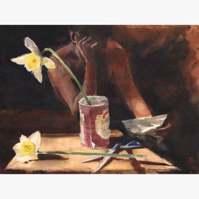 &quot;Self-Portrait with Daffodils&quot;