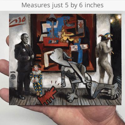 &quot;La Familia&quot; Original Miniature 5&quot; X 6&quot;  Painting from the Museum Series | Free Shipping Worldwide