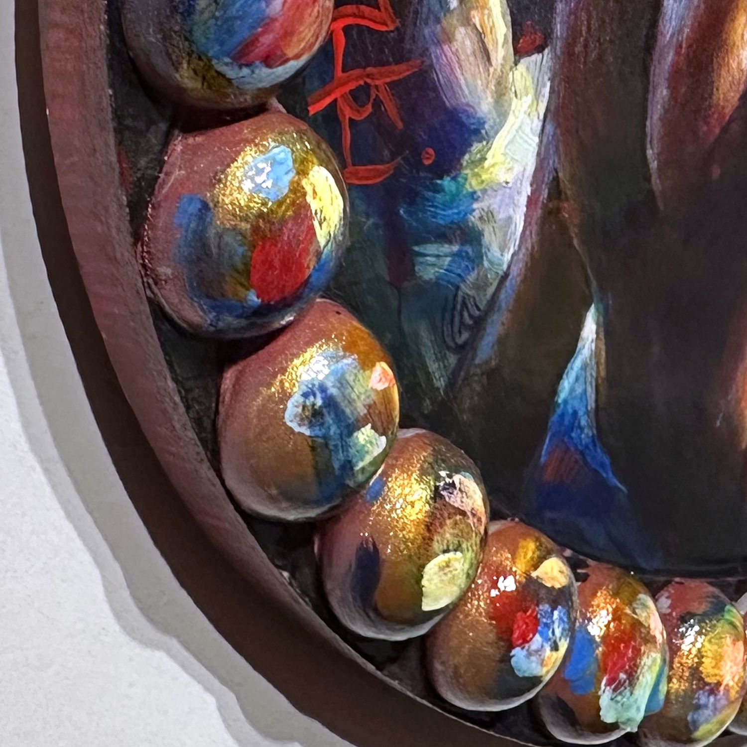 "The Layover" Original Painting on Oval Panel | Free Shipping Worldwide