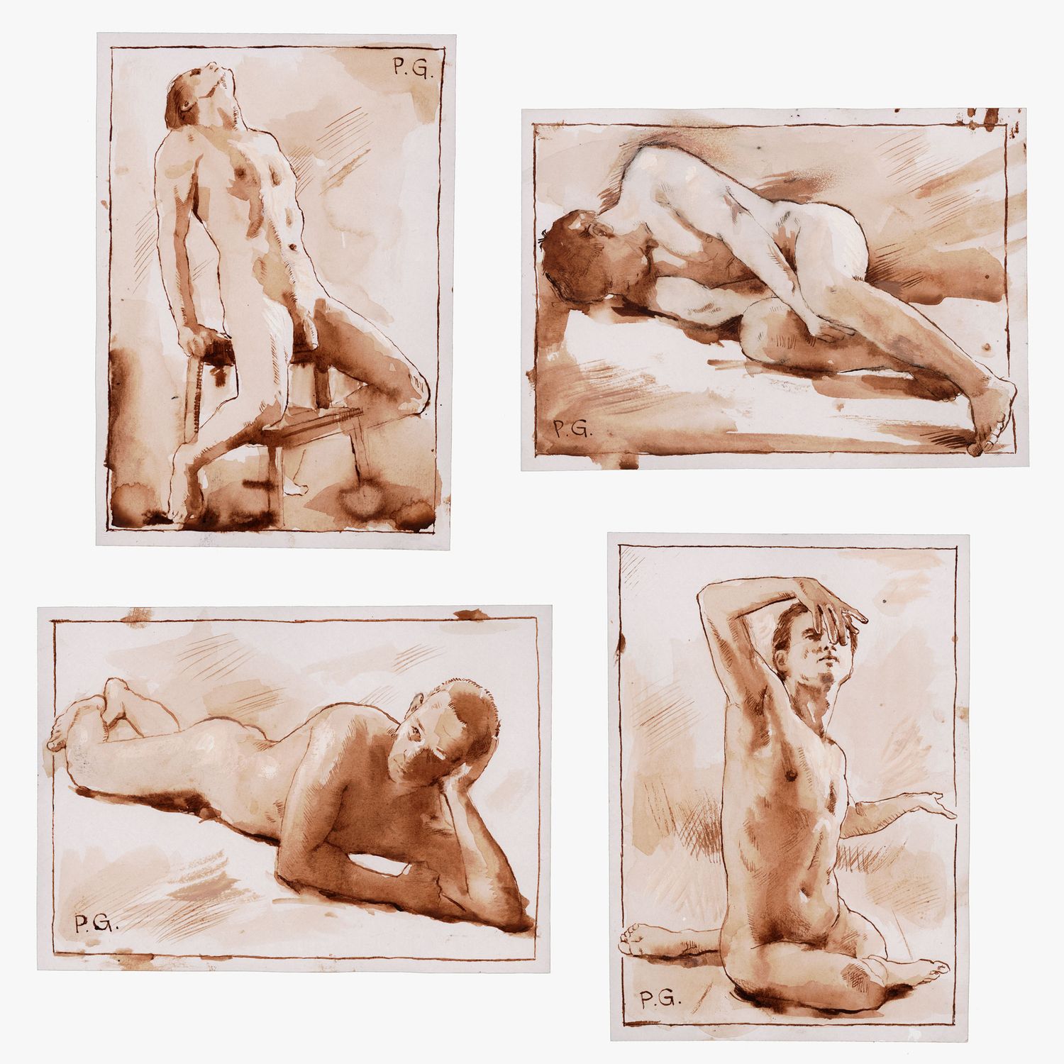 &quot;Sepia Nudes&quot; Male Nude Studies | Available Individually