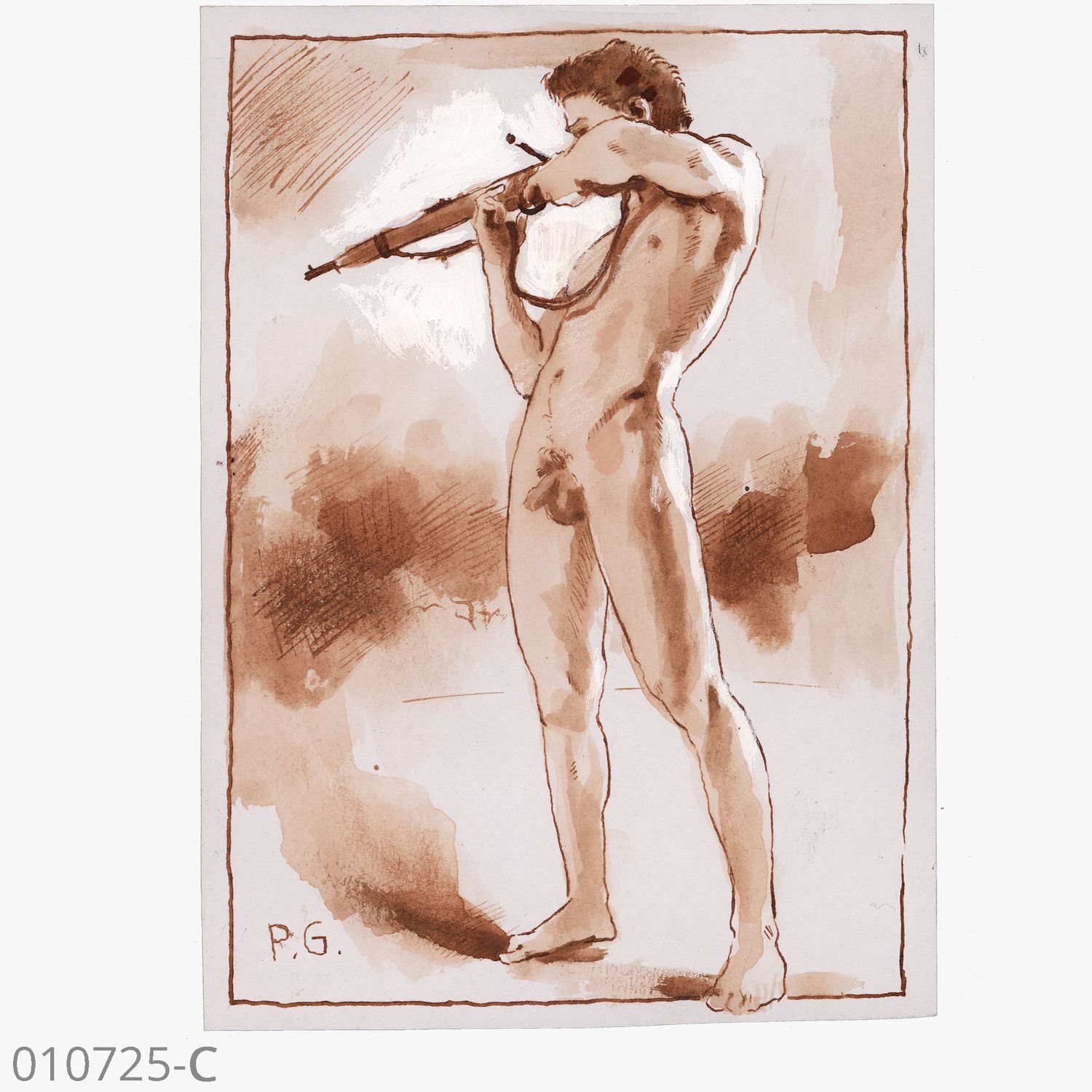 "Fighting Nudes" Male Nude Studies | Available Individually