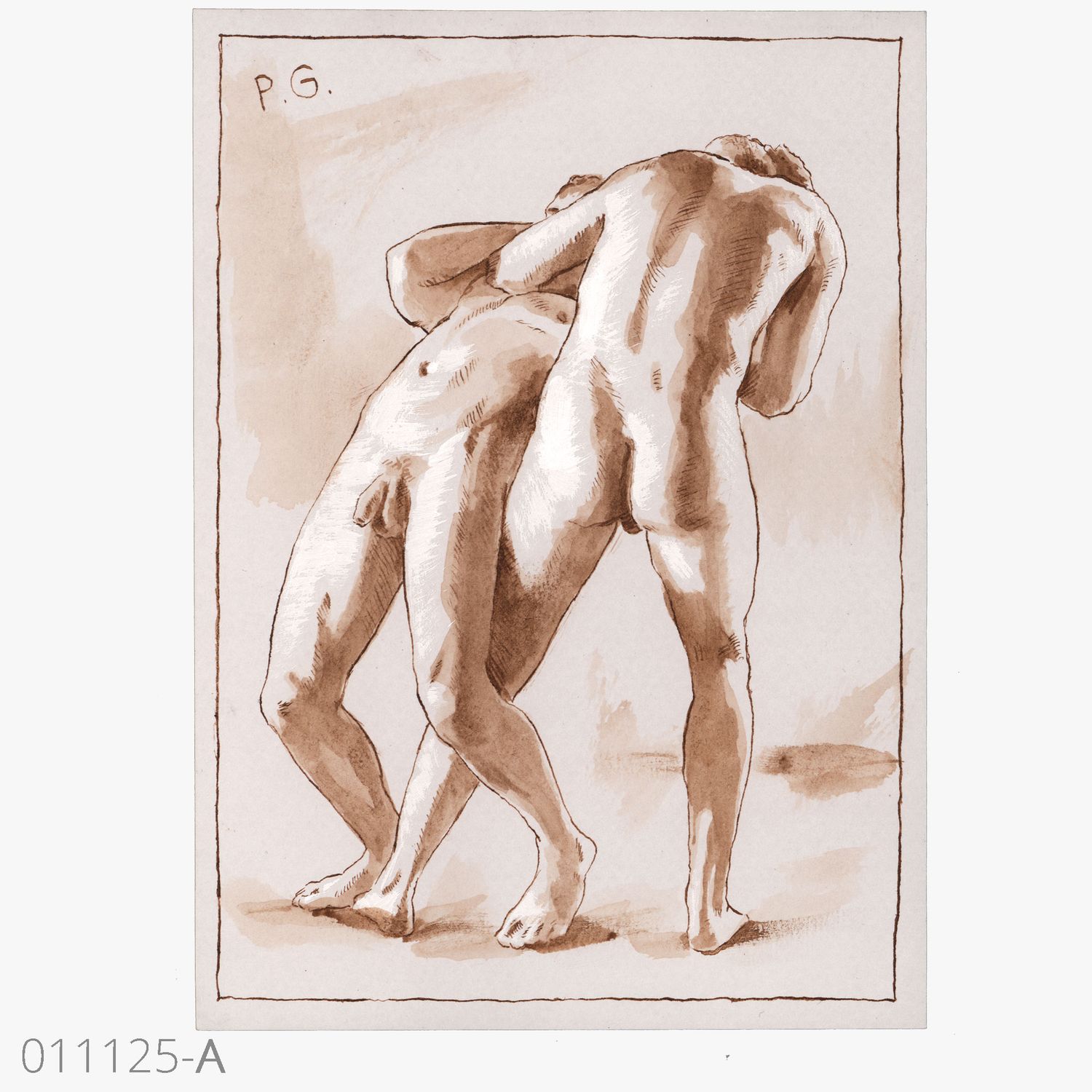 "Fighting Nudes" Male Nude Studies | Available Individually