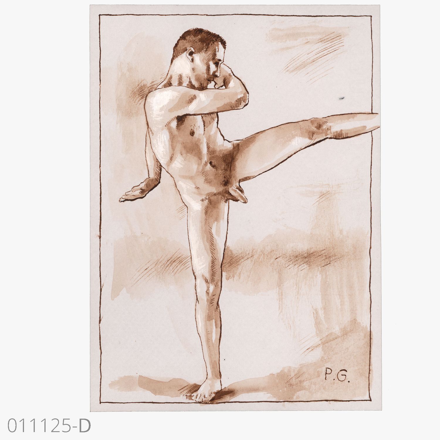 "Fighting Nudes" Male Nude Studies | Available Individually