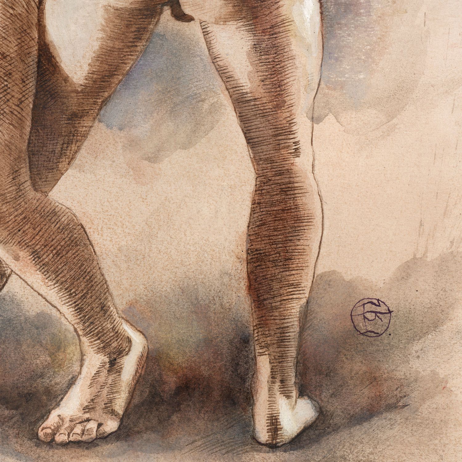 "The Struggle"  |  Original Work on Paper  |  Free Shipping Worldwide