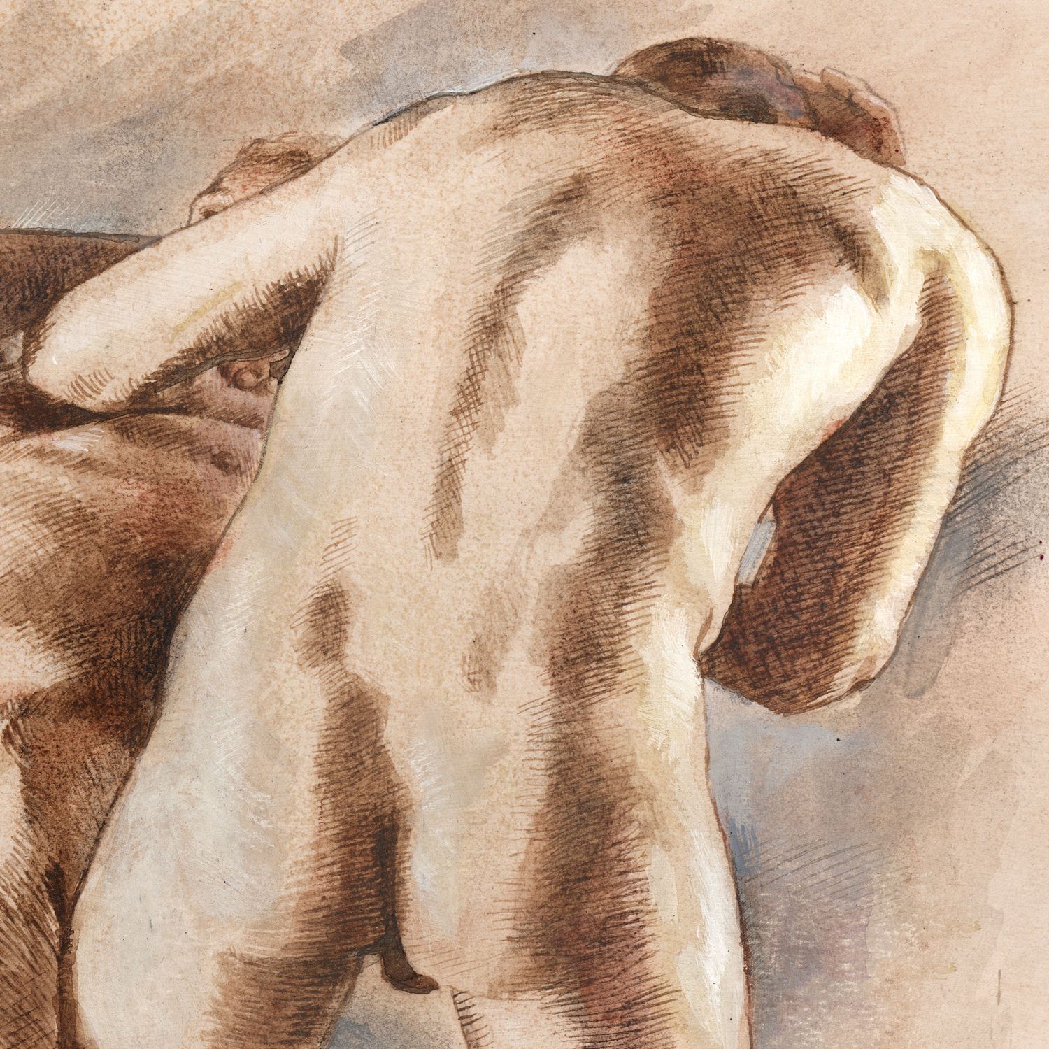 "The Struggle"  |  Original Work on Paper  |  Free Shipping Worldwide