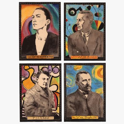 &quot;Art Heroes Trading Cards&quot; Works on Paper, Available Individually