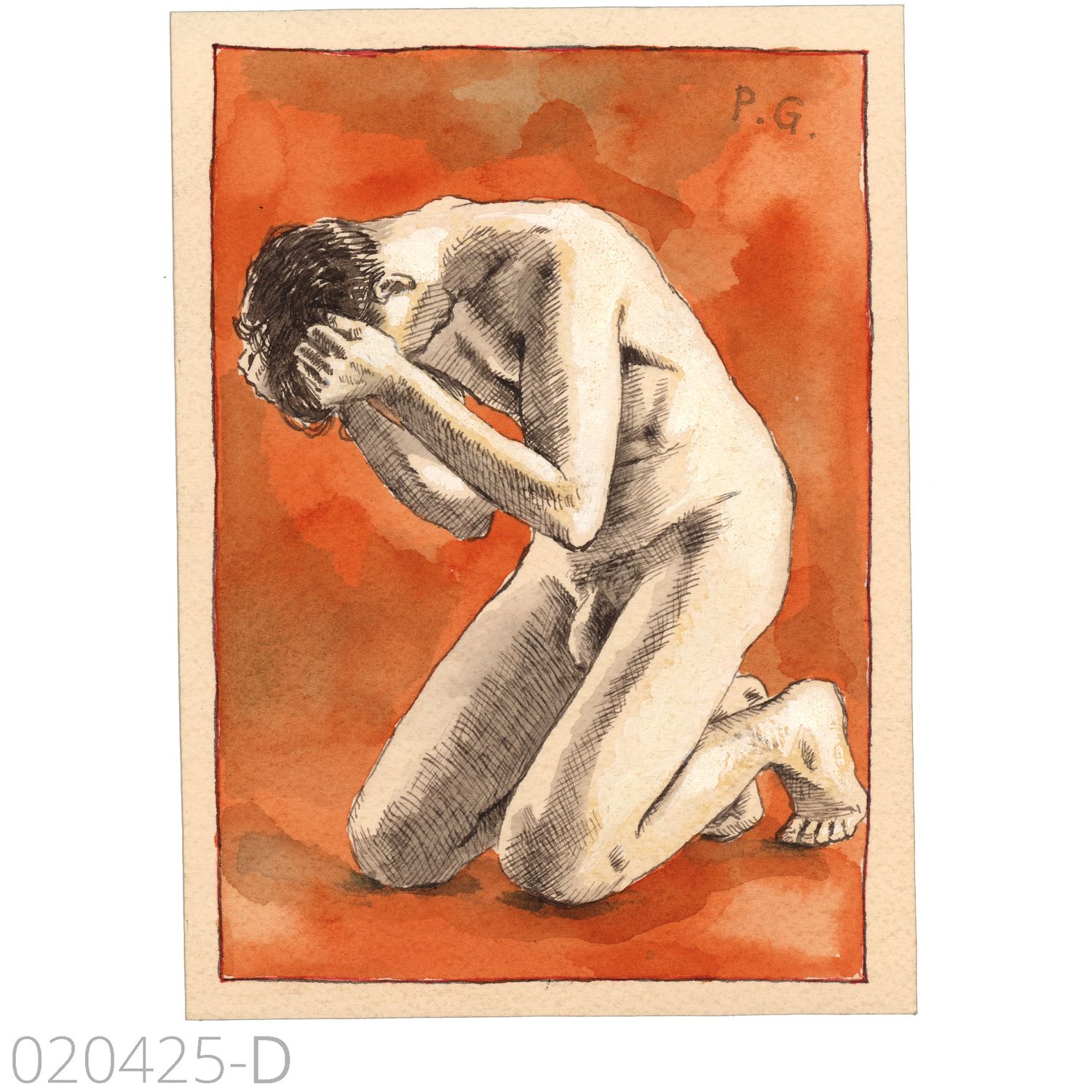 "Fallen" Group of Related Works on Paper, Available Individually