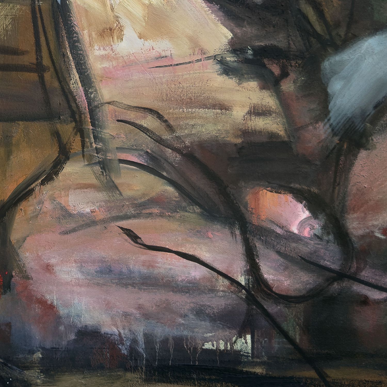 Untitled Large 38" X 50" Oil on Stretched Canvas | ca. 2005