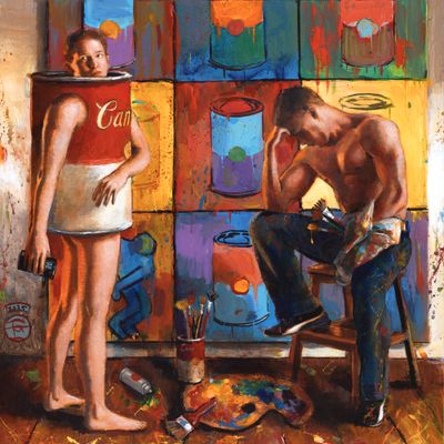 &quot;In His Sloppy Spattered Studio the Petulant Pop Artist Pauses to Ponder, and His Beleaguered Model Becomes Bored&quot;