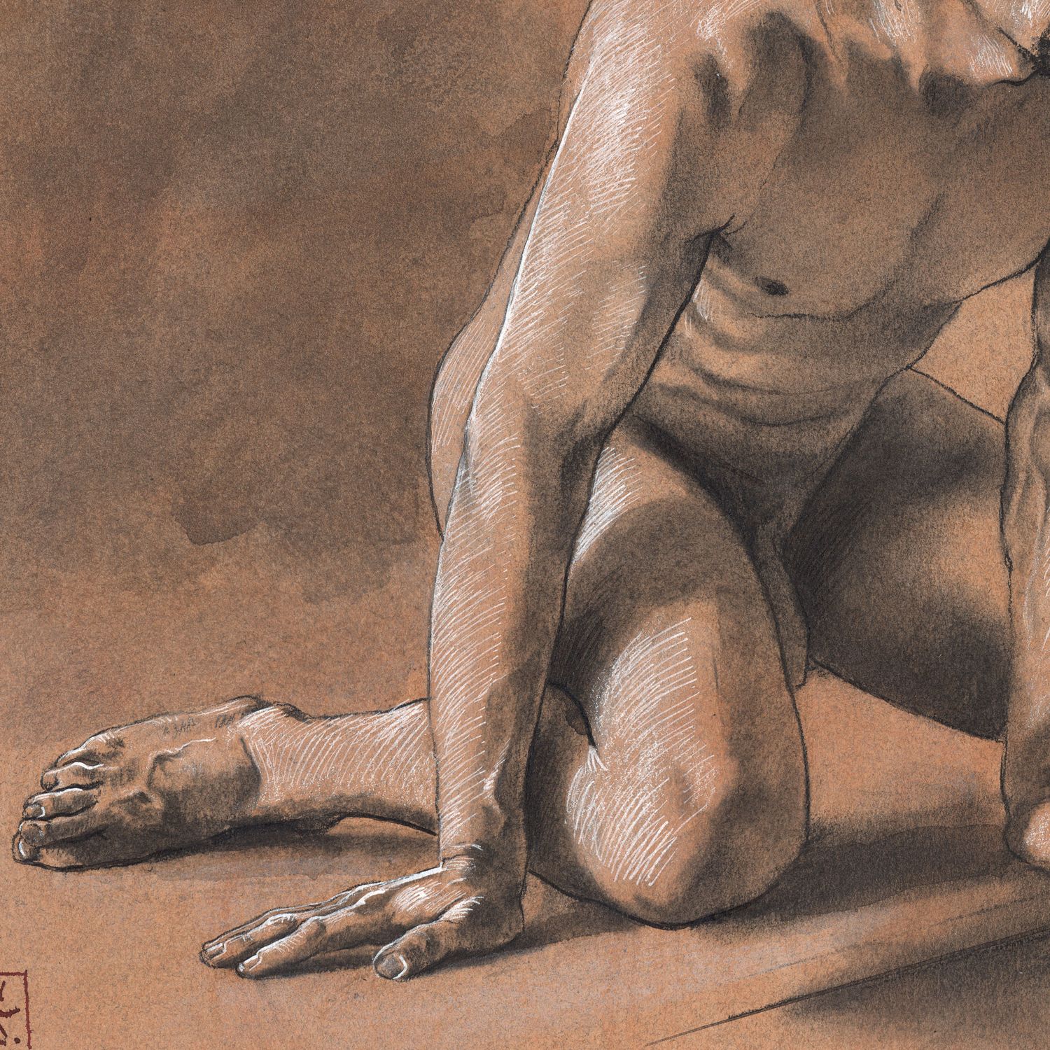 Untitled (Kneeling Male Nude)