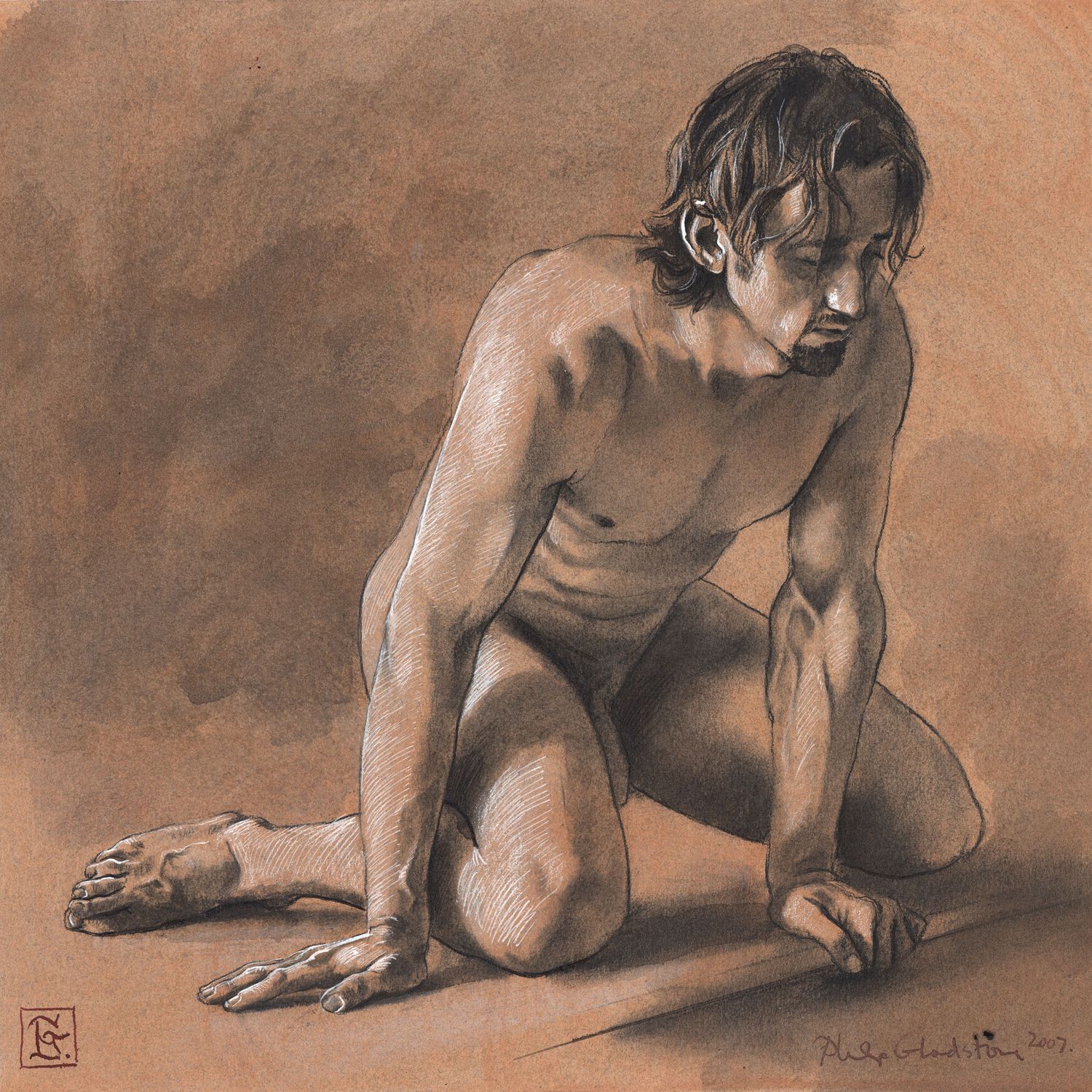 Untitled (Kneeling Male Nude)