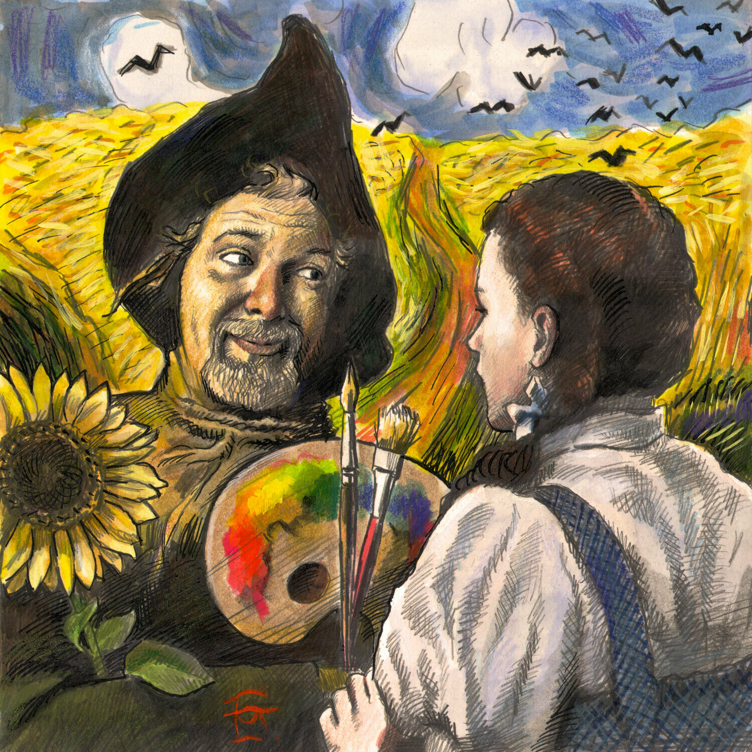 "Self-Portrait in Oz #3: The Artist Afield"