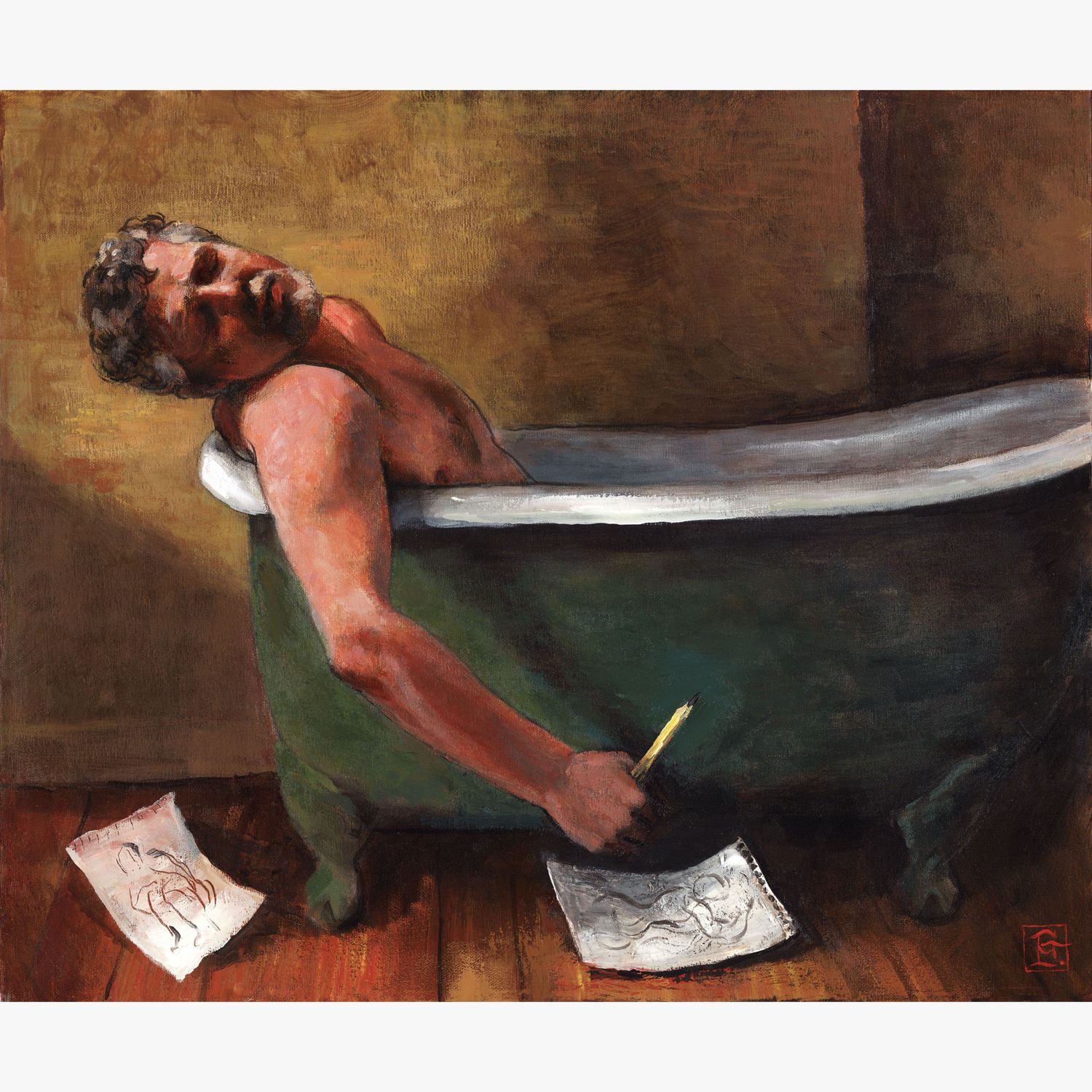 "The Artist's Bath (Self-Portrait)"