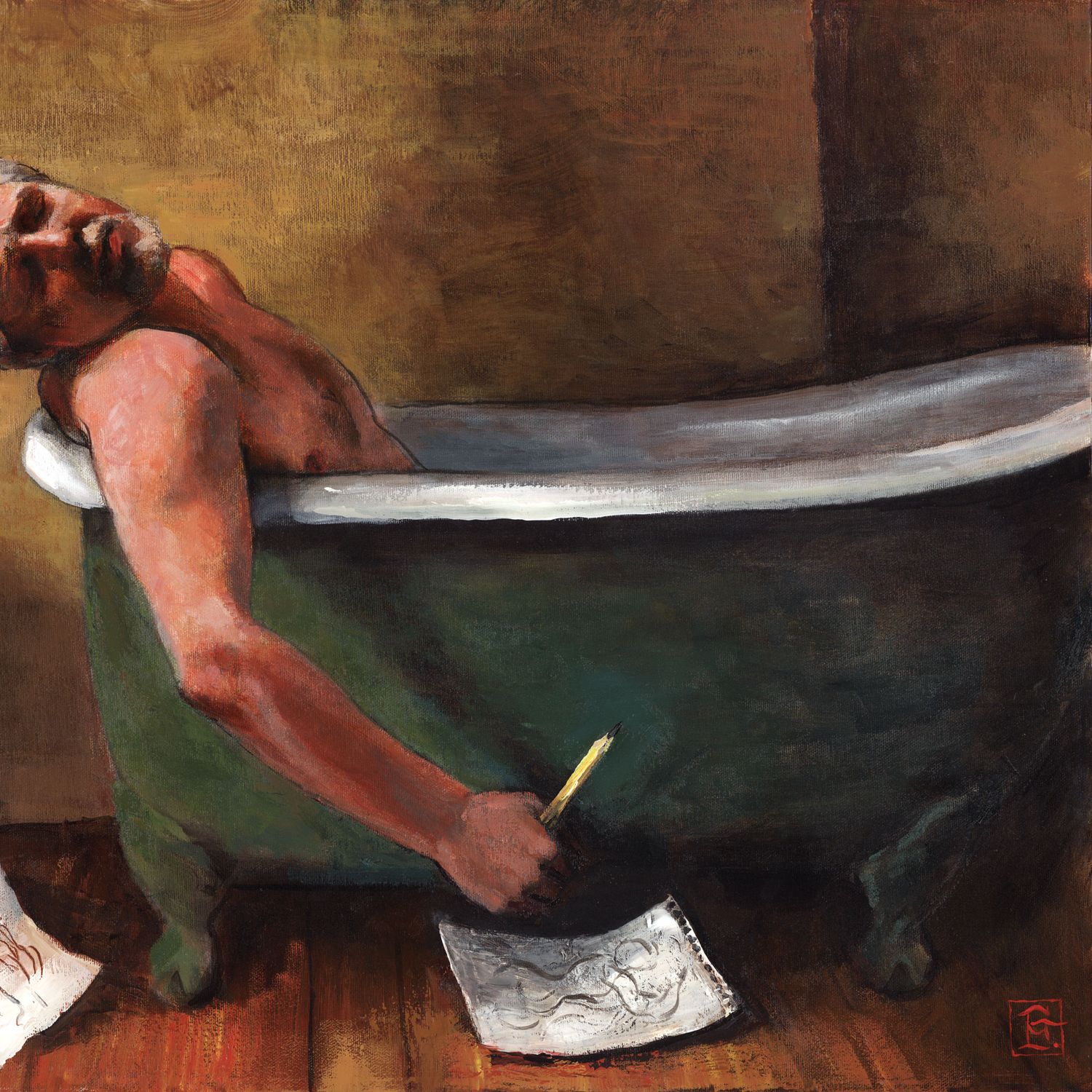 "The Artist's Bath (Self-Portrait)"