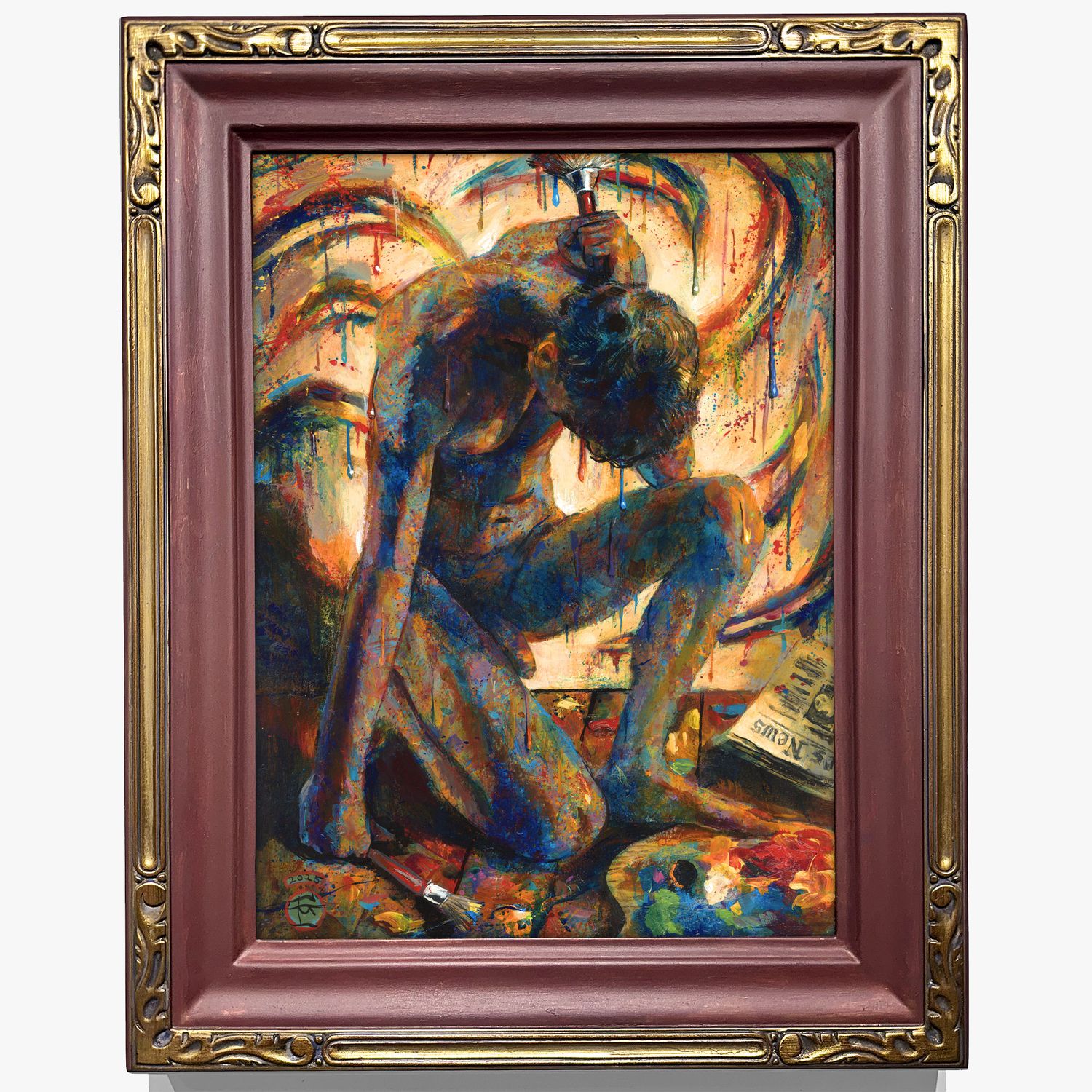 "Troubling News Reaches the Atelier of the Young Painter Monsieur Bleu"