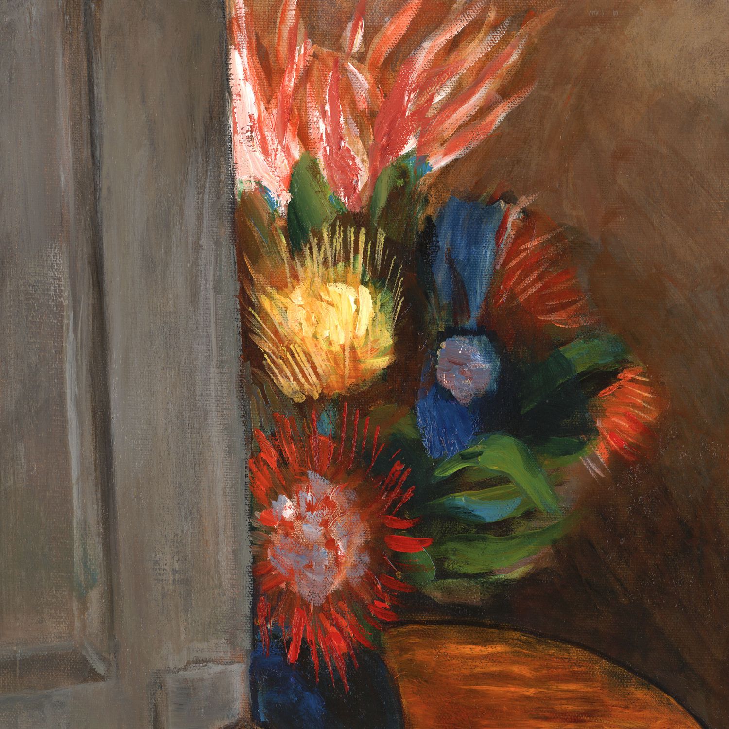 "Reader in the Mirror" (Self-Portrait)