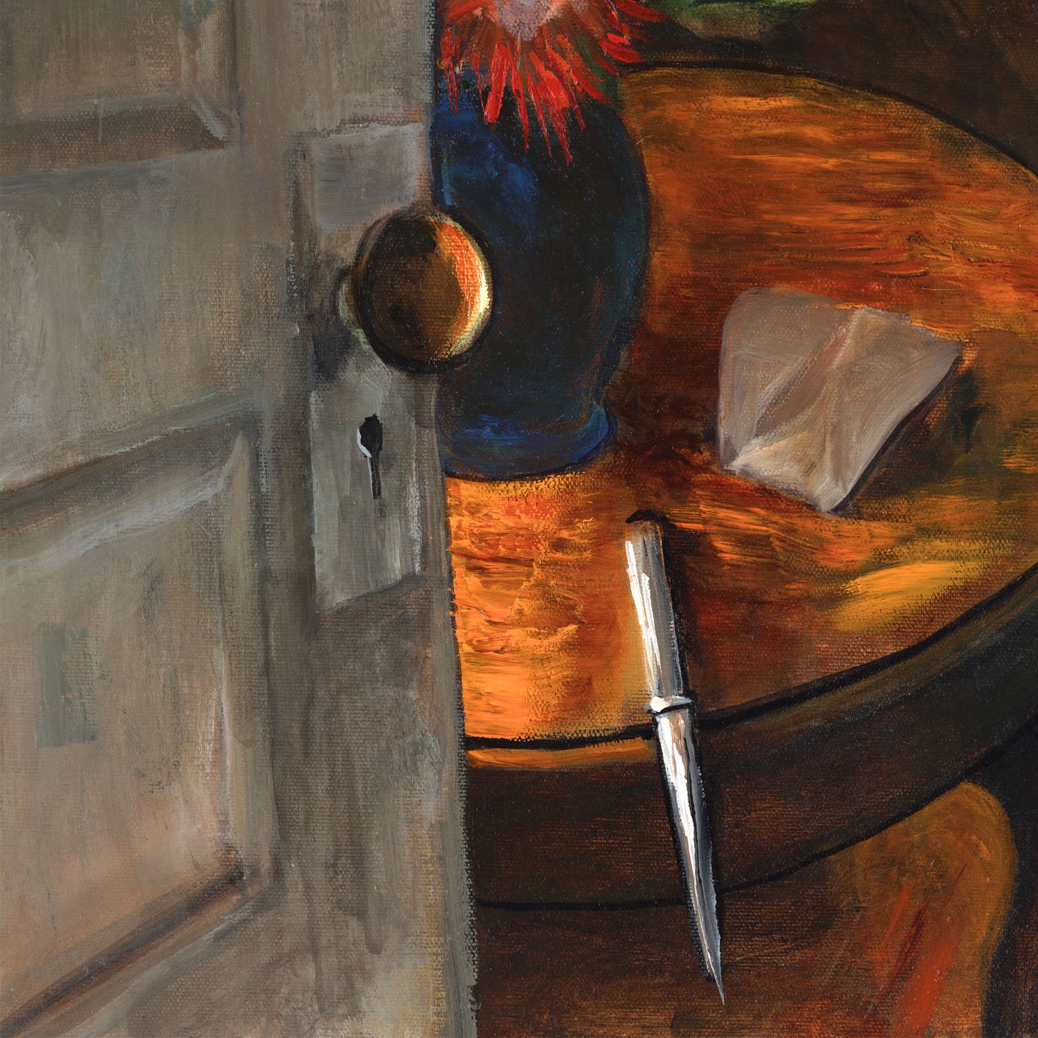 "Reader in the Mirror" (Self-Portrait)