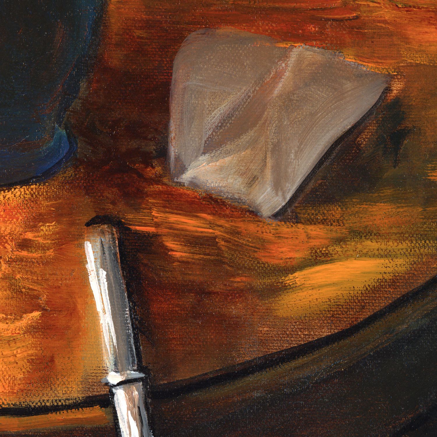 "Reader in the Mirror" (Self-Portrait)