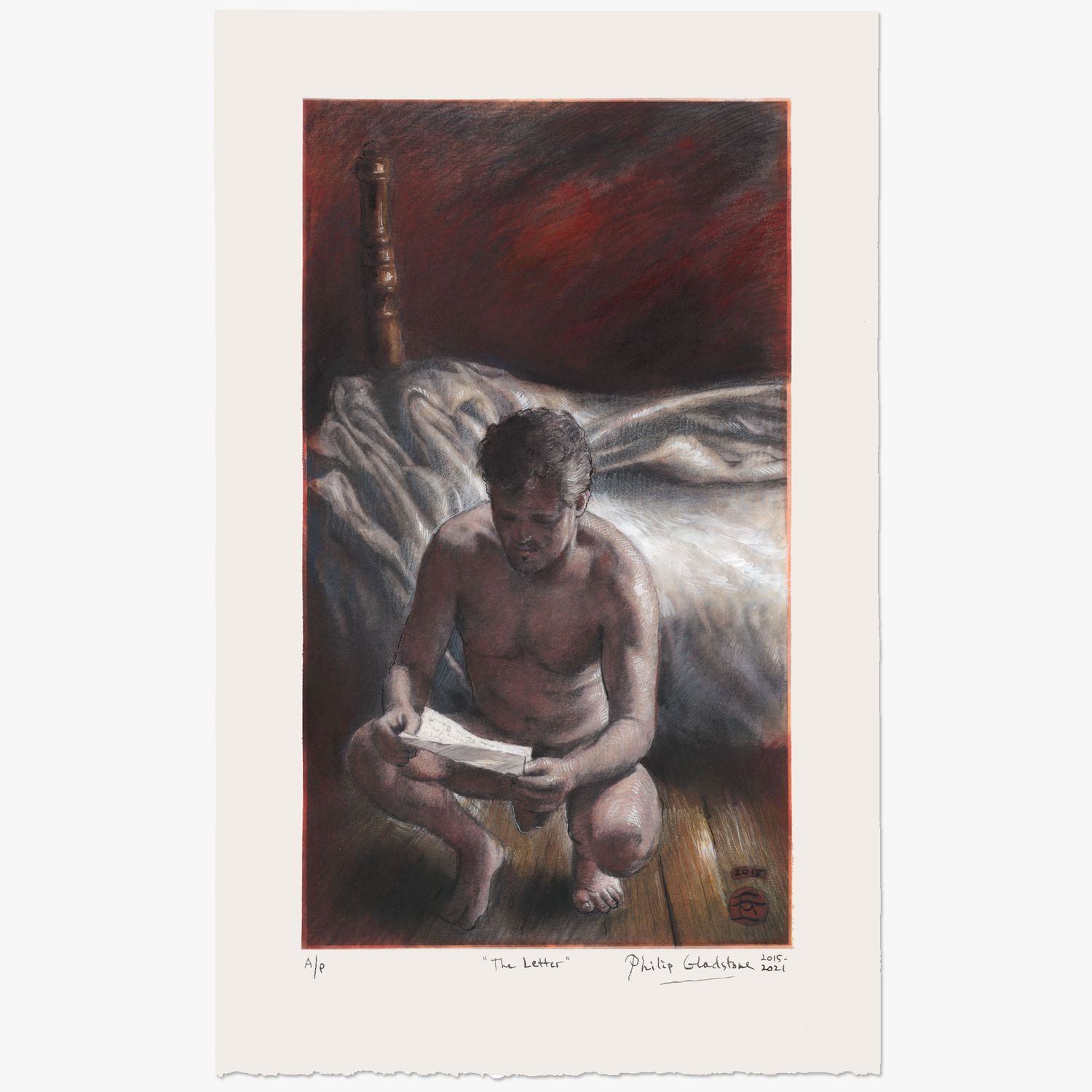 "The Letter" (Self-Portrait)