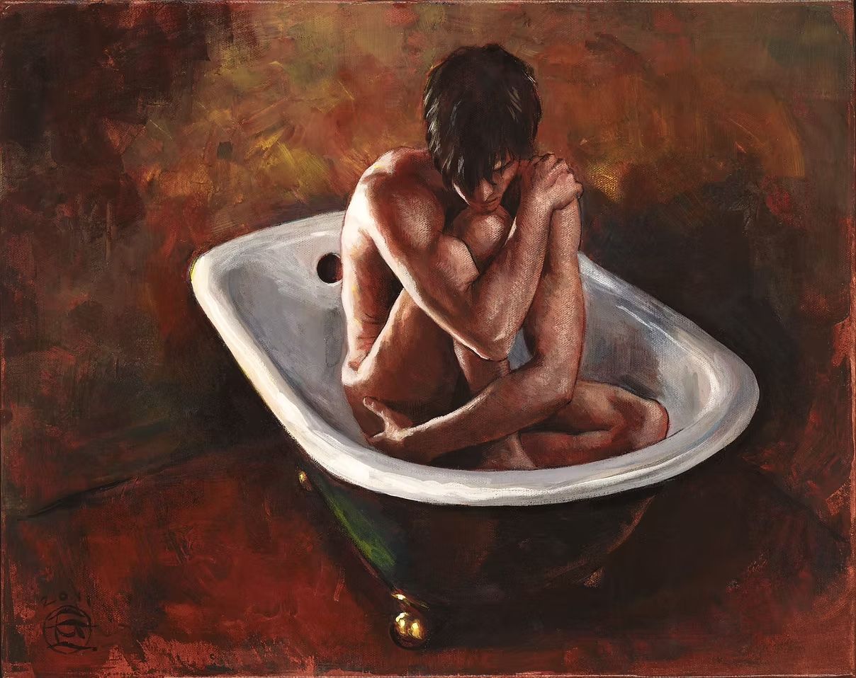 "Thinker in an Empty Tub" Original Work