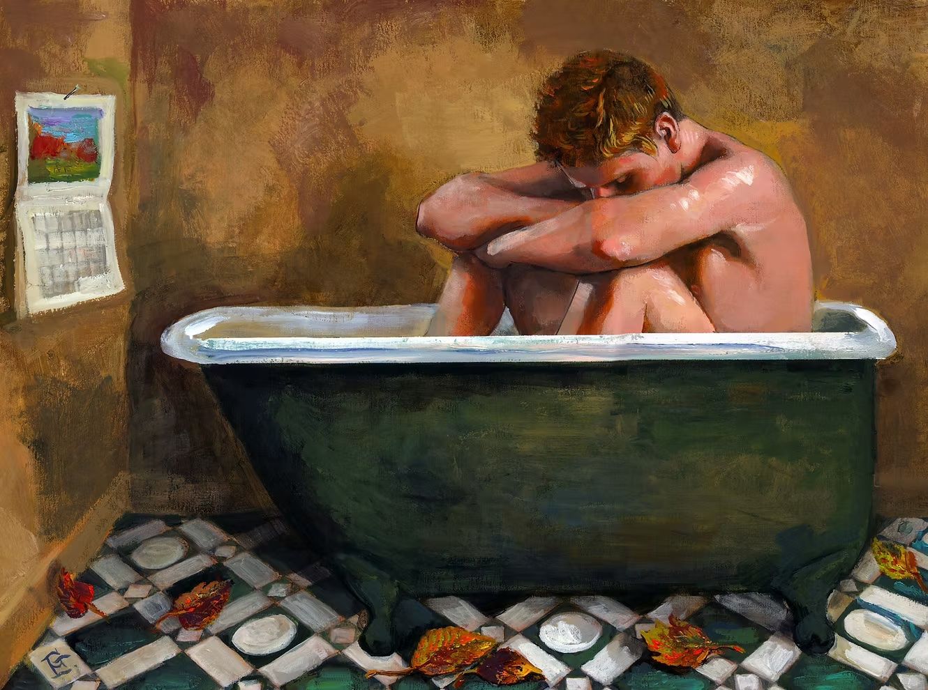 "October Bather" Original Work