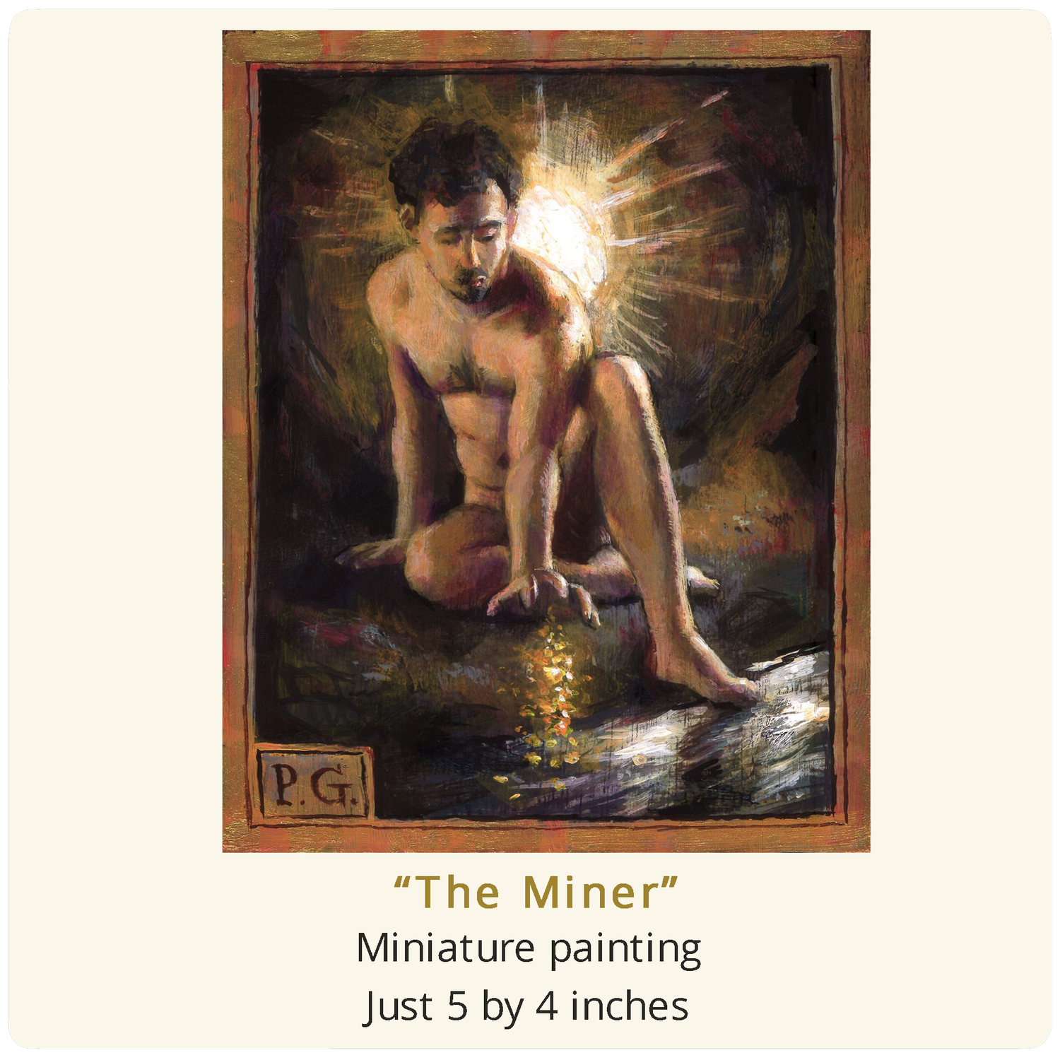 "The Miner" Original Miniature Painting