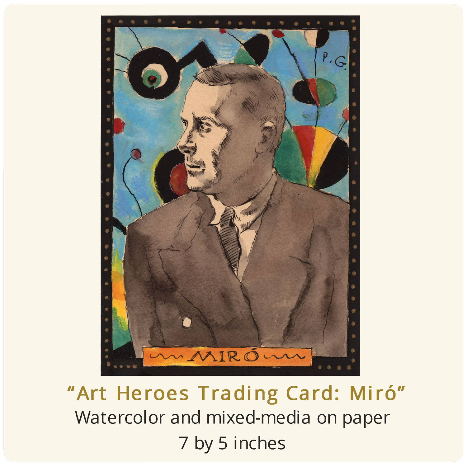 “Art Heroes Trading Card: Miró” Original Work