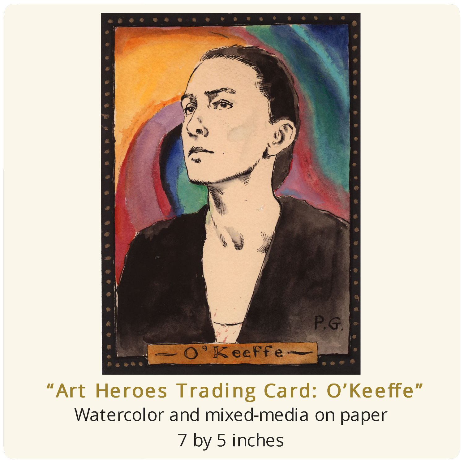 “Art Heroes Trading Card: O'Keeffe” Original Work