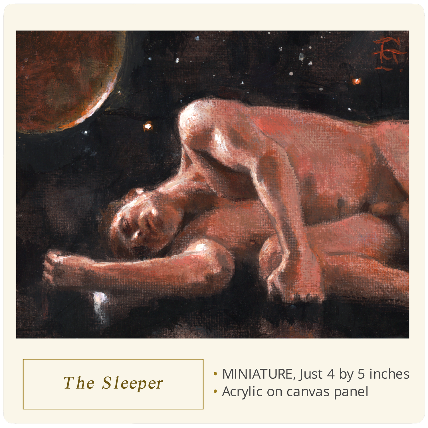 "The Sleeper" Original Miniature Painting