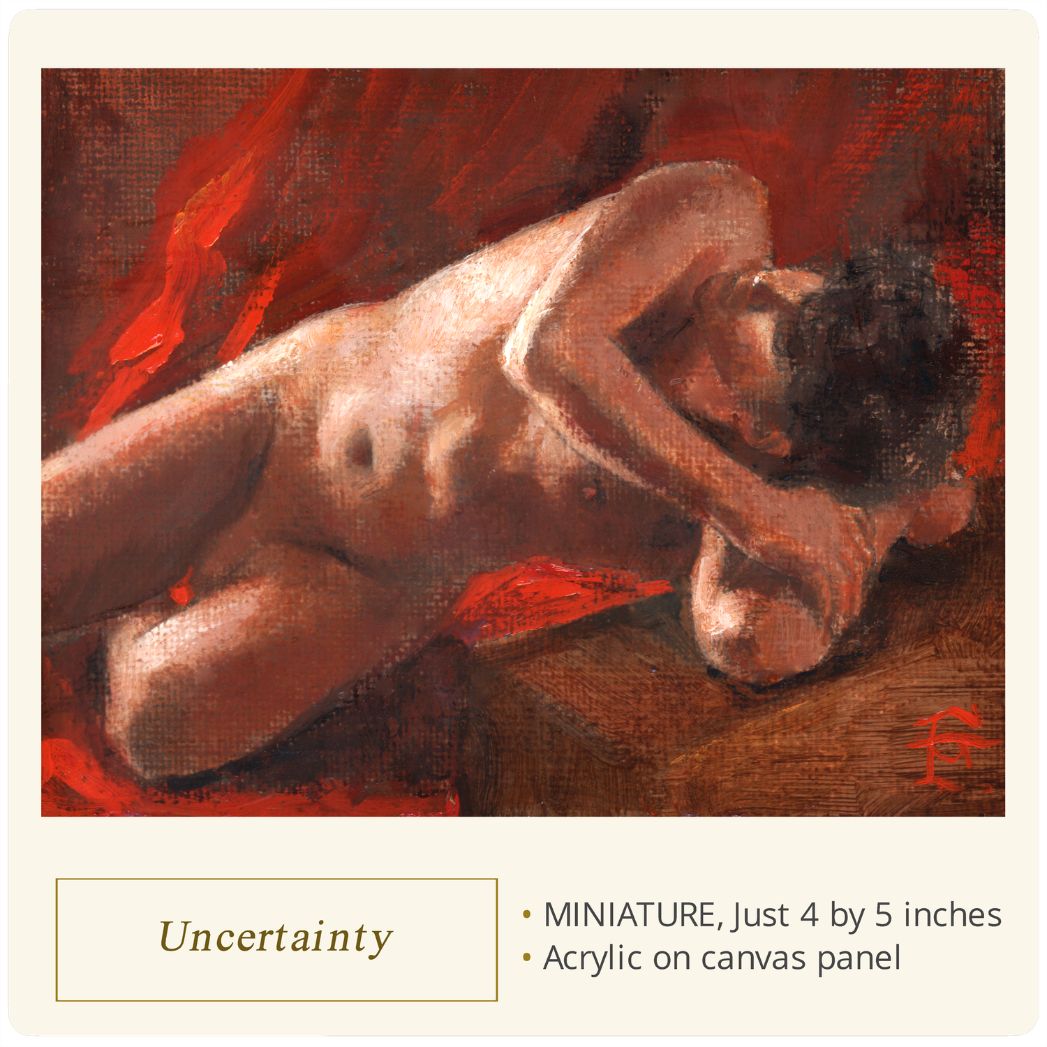 "Uncertainty" Original Miniature Painting