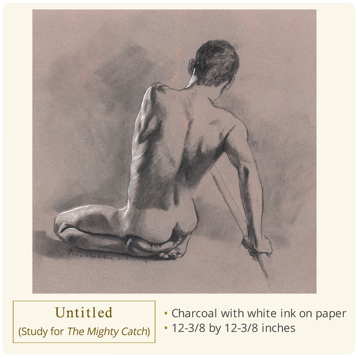 Original Untitled Drawing (Study for "The Mighty Catch")