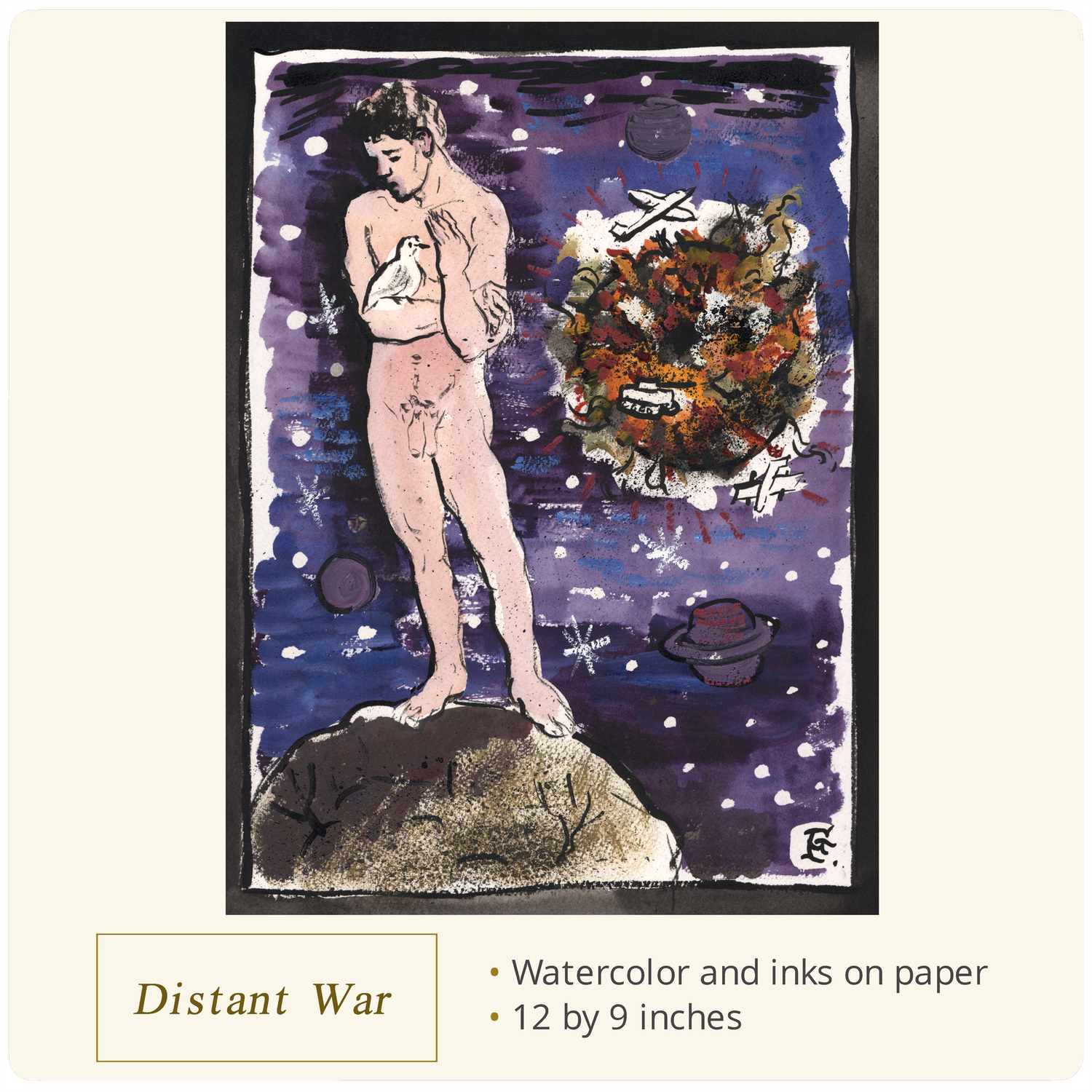 "Distant War" Original Work on Paper