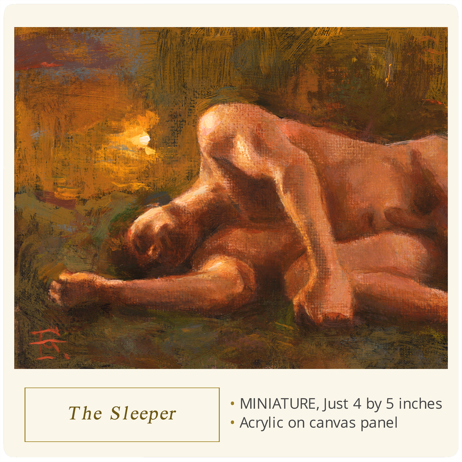 "The Sleeper" Original Miniature Painting
