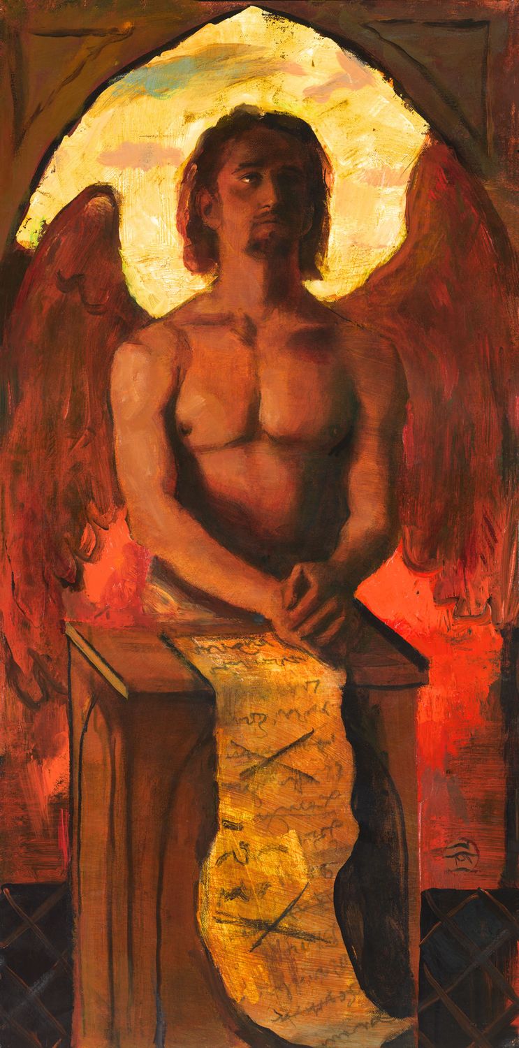 "The Guardian Angel With an Impossibly Long To-Do List" Original Painting