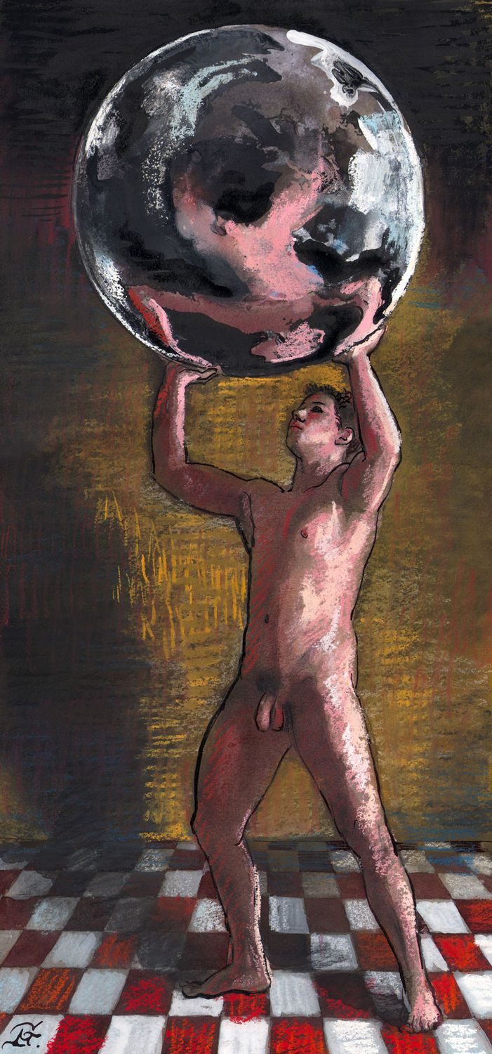 "The Orb" Original Pastel