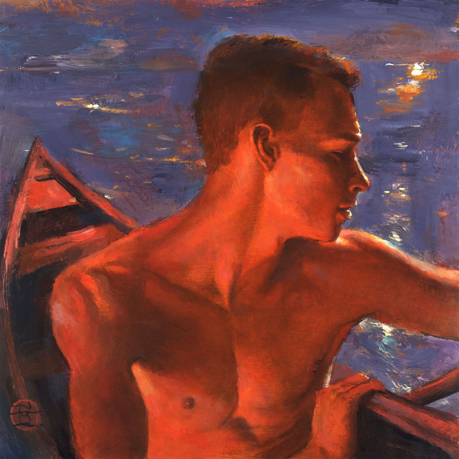 &nbsp;"Nocturne in Blue &amp; Red: The Drift" Original Painting