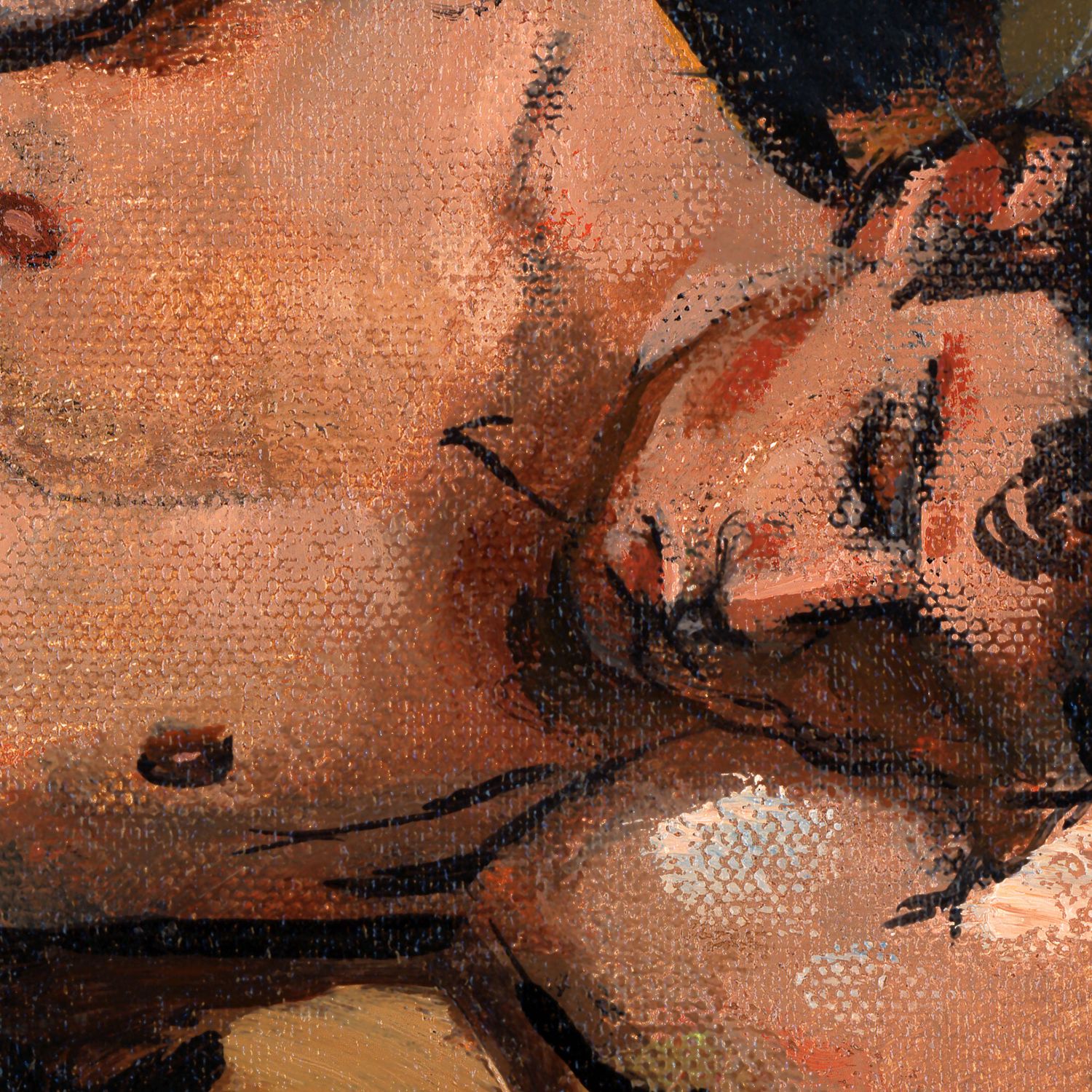 Untitled (Nude Against a Floral Backdrop)
