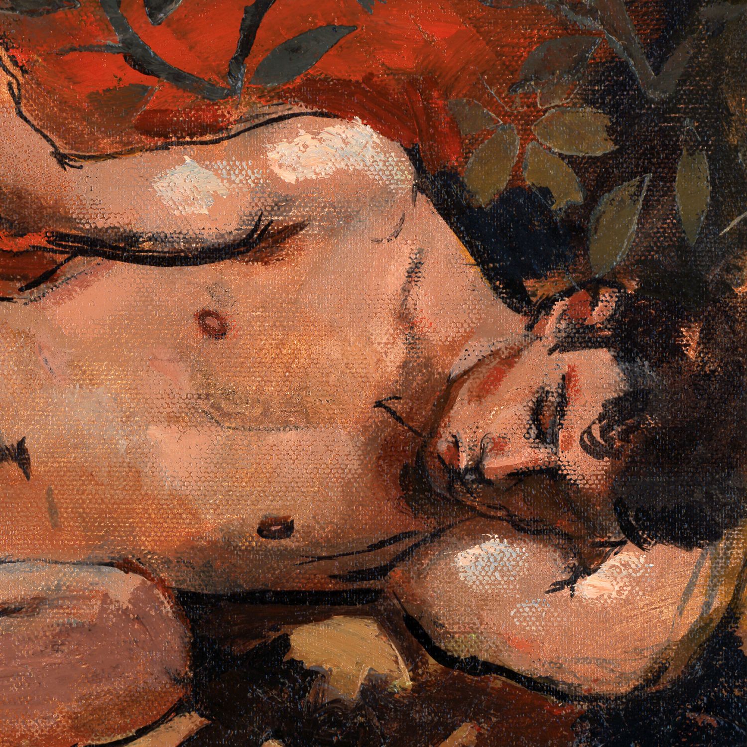 Untitled (Nude Against a Floral Backdrop)