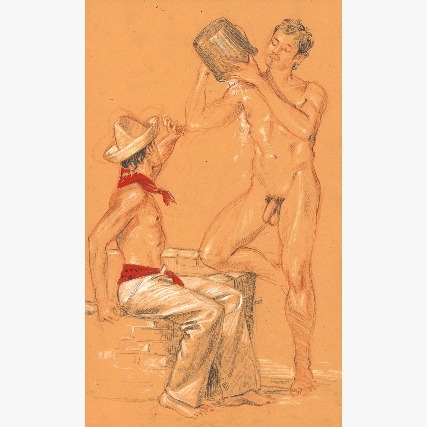 Untitled Work on Paper by Felix d'Eon