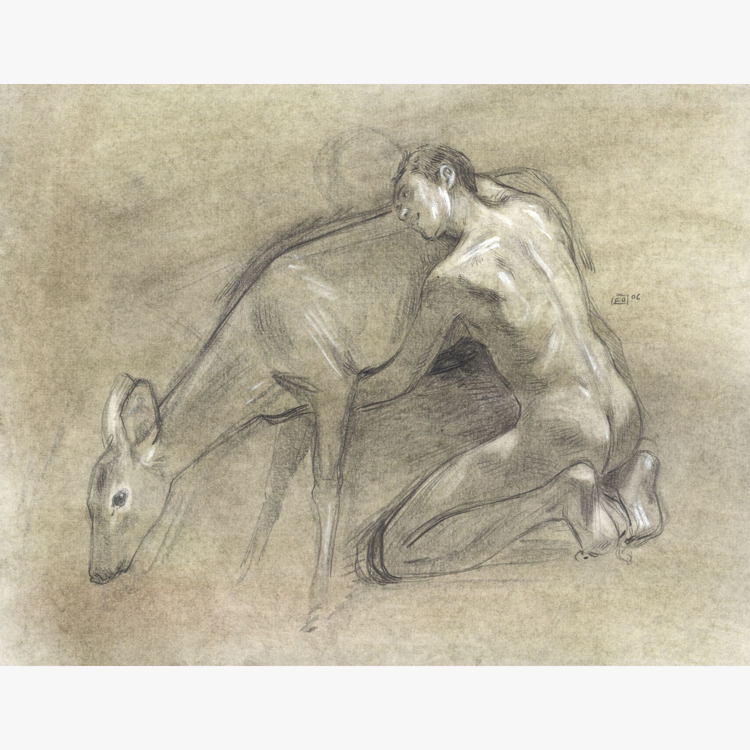 "Study for Cyparissus and the Deer" by Felix d'Eon