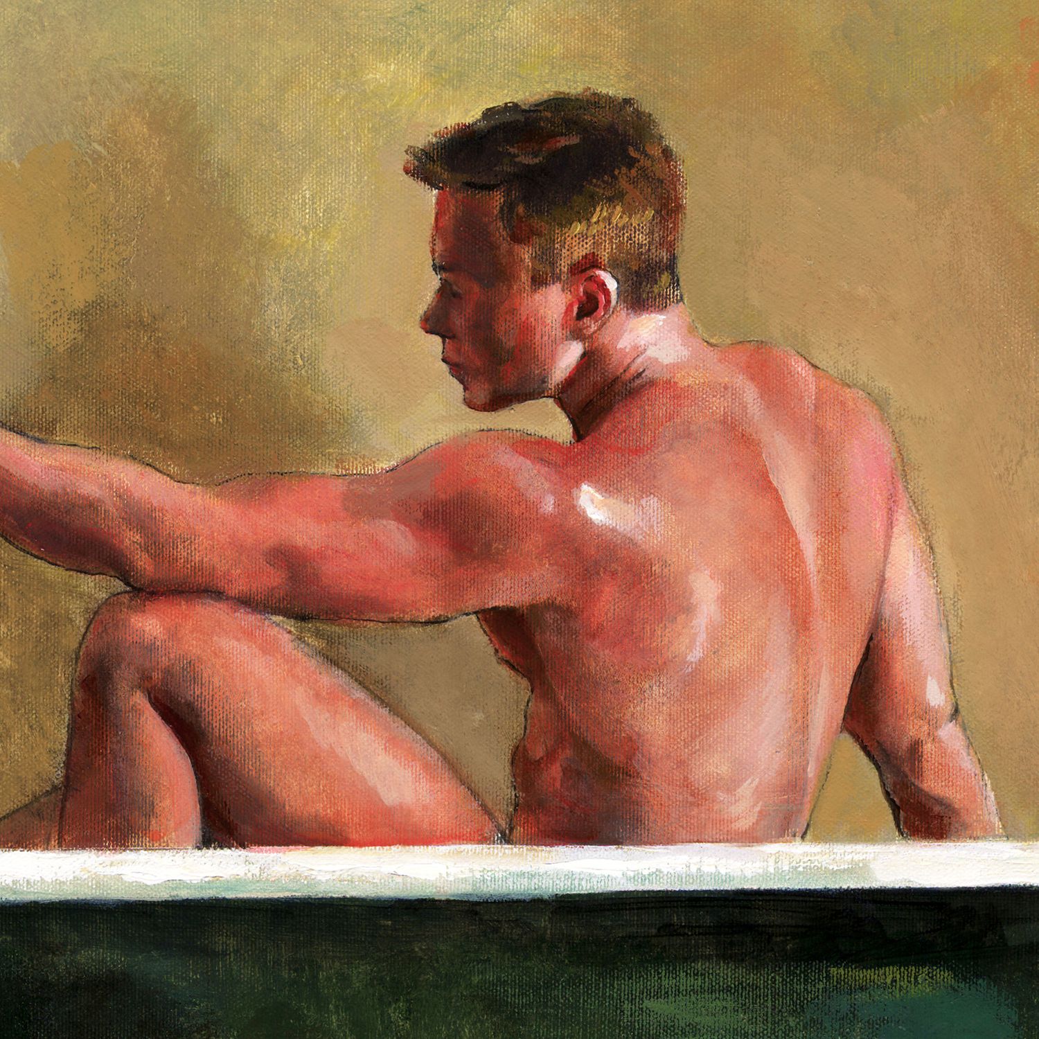 "A Cellist Elevated by His Bath"