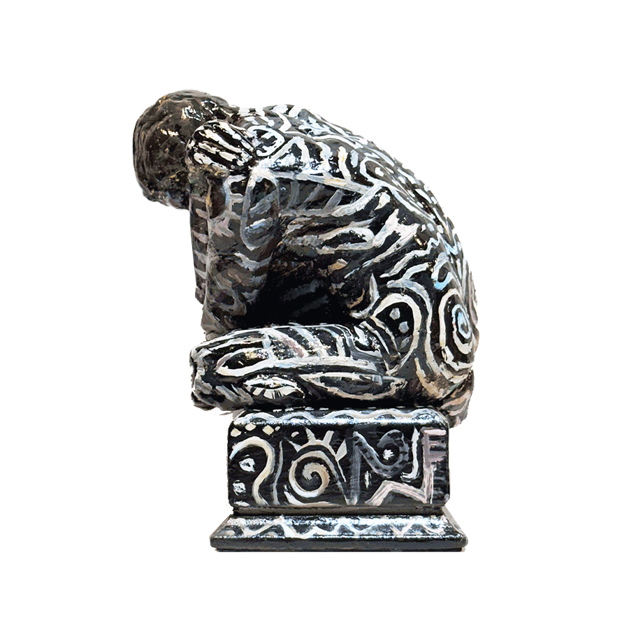 "A Thinker Thinking of Haring"