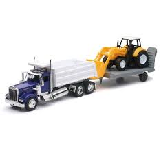 Kenworth w900 Dump Truck Single With Construction Tractor