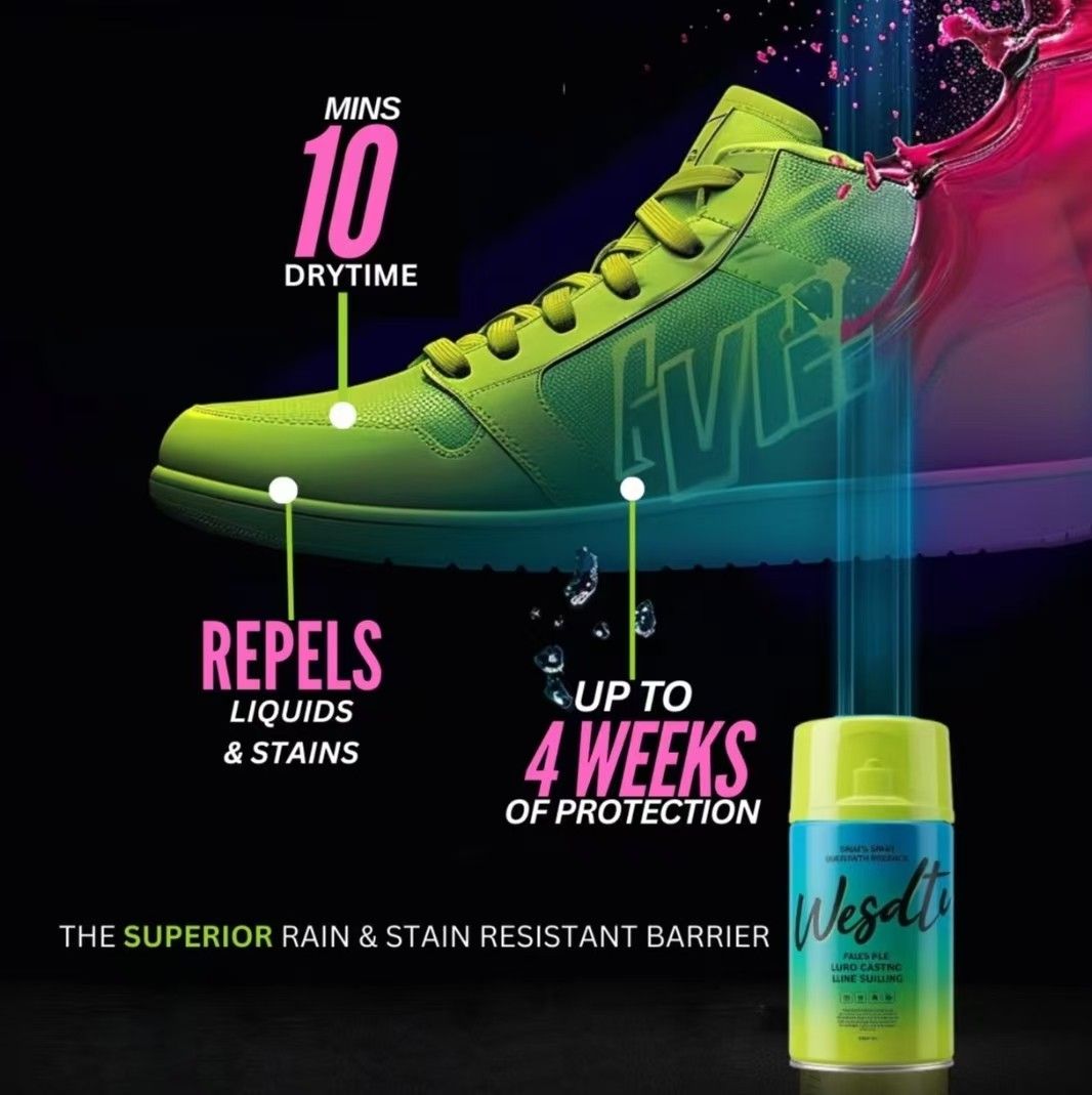 Wesdtuf Protect Shoe Protector Spray - Rain &amp; Stain Waterproof Nano Protection for Sneaker, Leather, Nubuck, Suede &amp; Canvas
